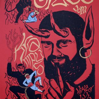 Krampus Silk Screen Print by Viktor Wynd