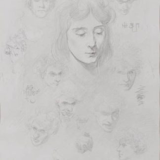 Portrait of His Future Wife Amidst Self Portraits, 1910